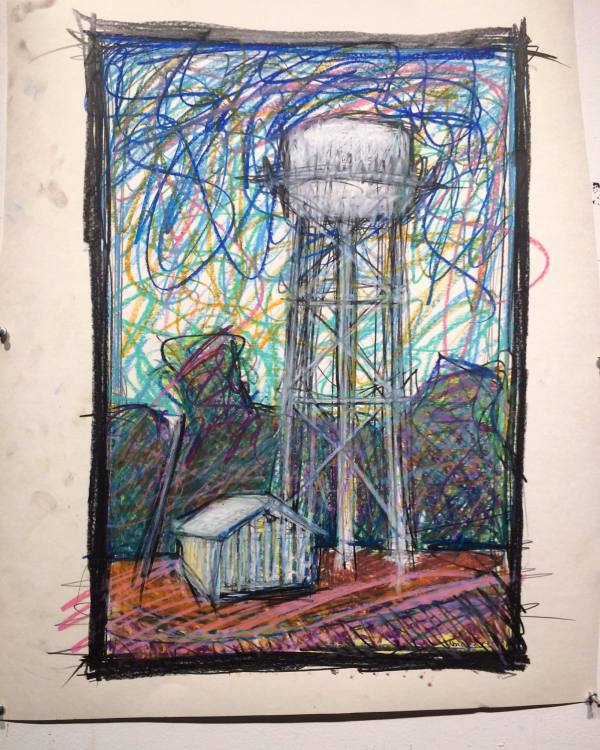 Water Tower w/ Building (Dyess Rural) by Norwood Creech