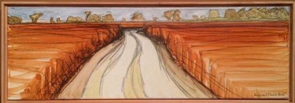 On the Meander Road, Poinsett County, Arkansas, painted on location by Norwood Creech