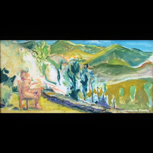 Tesuque Nude, Tesuque, New Mexico (painted on location) by Norwood Creech