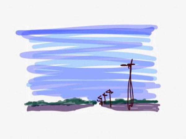 Power Poles on 14 (to Twin Ditches), Mississippi County, Arkansas - Suite of 4