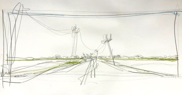 Road with Power Poles (118)