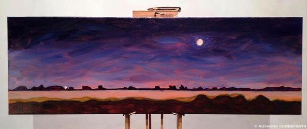 Full Moon on Vermillion, Poinsett County, Arkansas (MISSING) by Norwood Creech