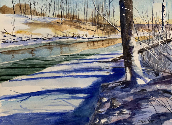 Winter Stream by Jason Scott - ART