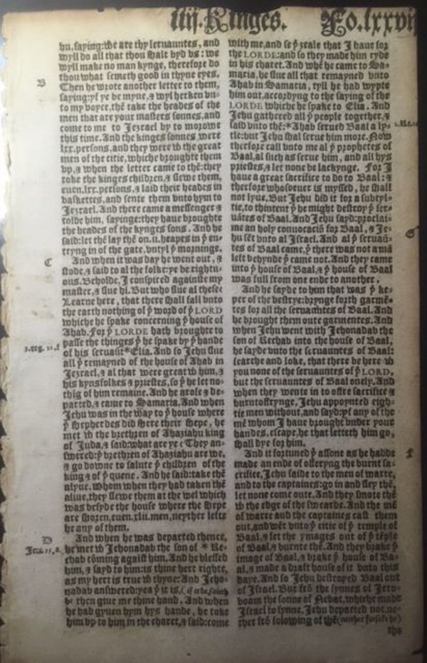 1549 small folio Great Bible  English printing: Kings by Bible