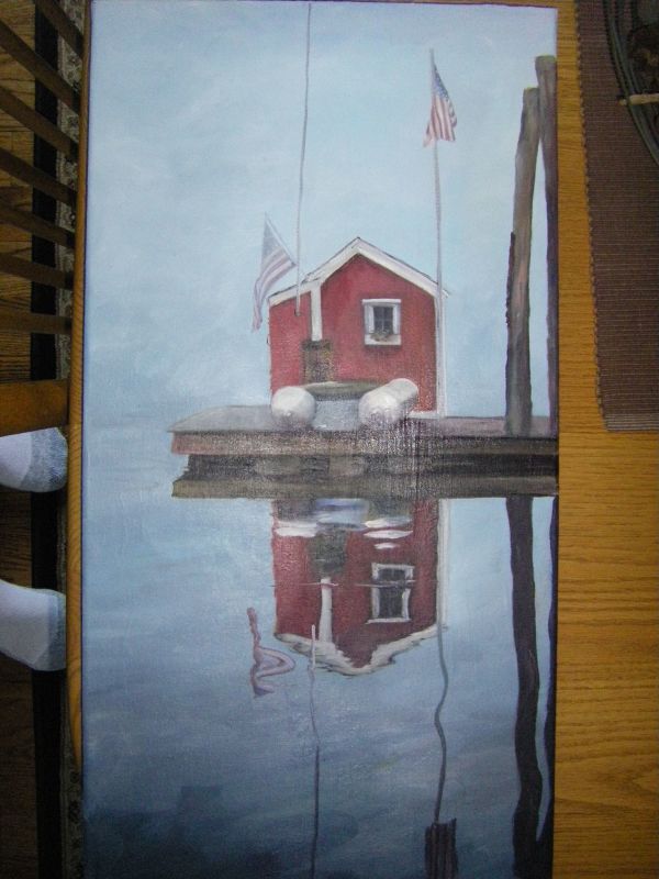 Boathouse at Boothbay Harbor by Maria Boord