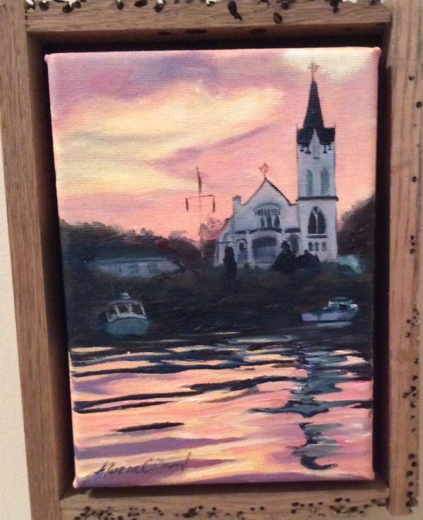 Our Lady Queen Of Peace at Boothbay Harbor by Maria Boord