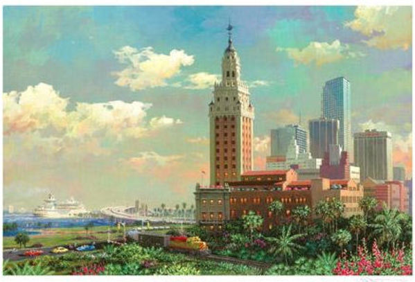 Freedom Tower and Port of Miami by Alexander Chen