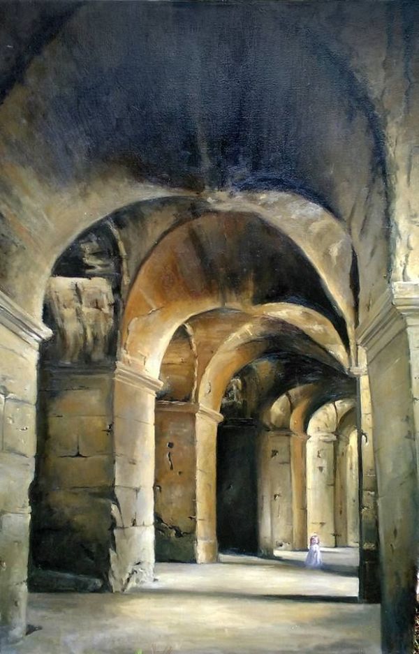 Interior Passage of the Roman Coliseum by Jessica Henry