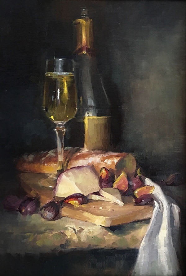 Prosecco, Figs and Cheese by Jessica Henry