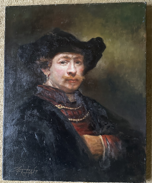Rembrandt (after) Self Portrait by Jessica Henry