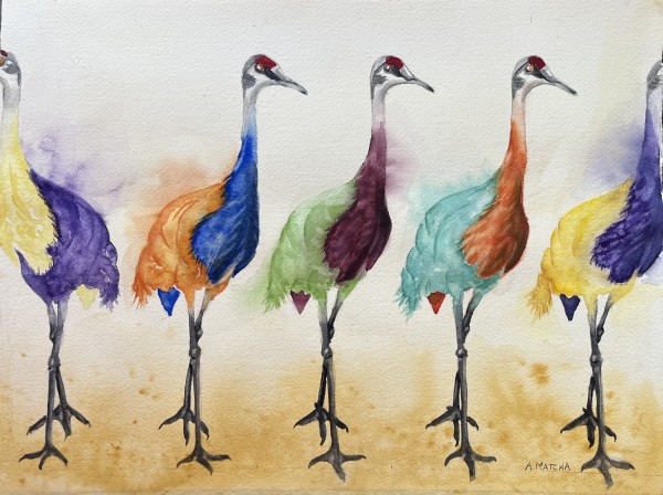 Complimentary Cranes by Anita Matcha
