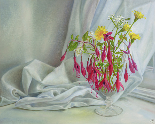 Cornish Wildflowers in Soft Autumn Light by Kirsten Hocking, Image 1.