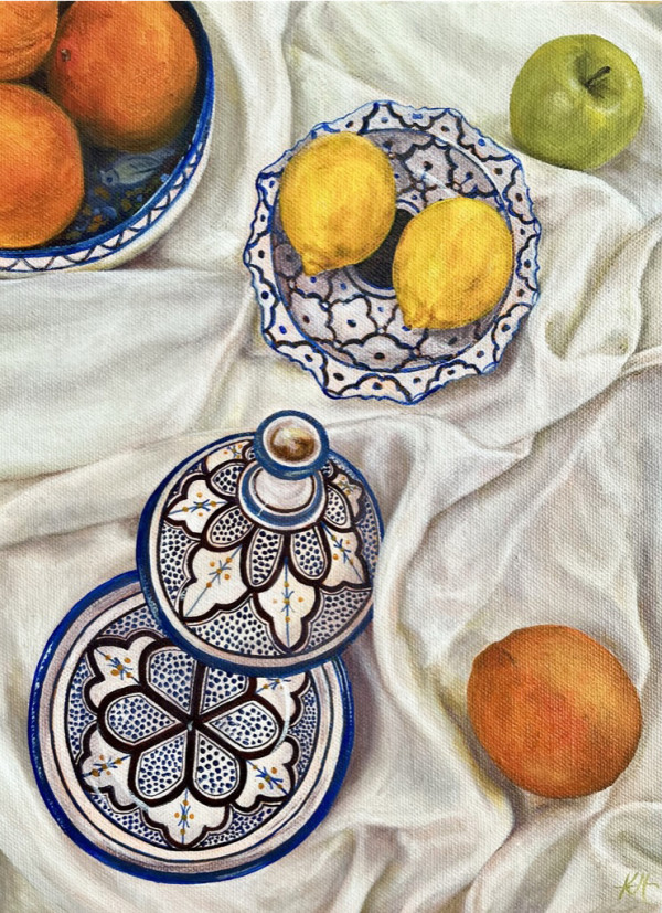 Still Life with Blue and White by Kirsten Hocking