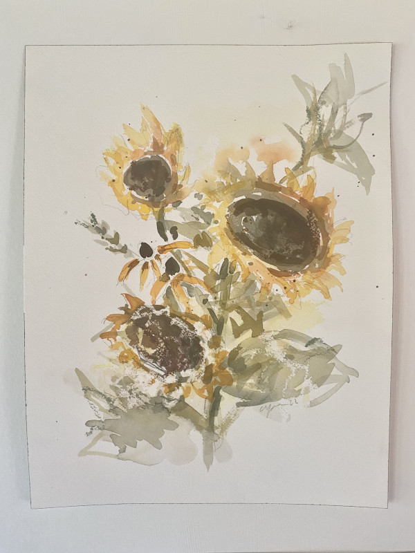 sunflower watercolor