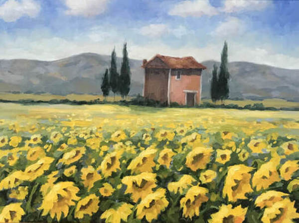 French Sunflowers Large by Vanessa Rothe