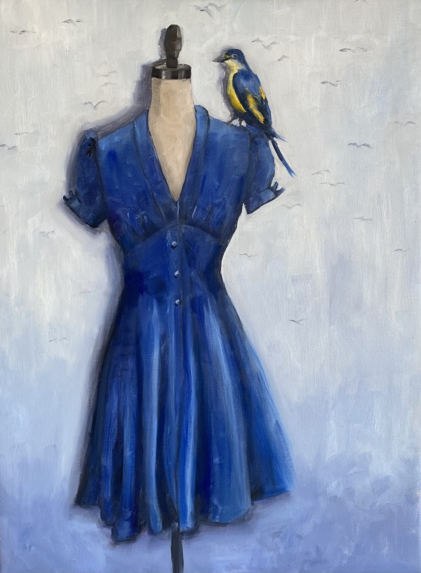 Blue bird Dress by Vanessa Rothe