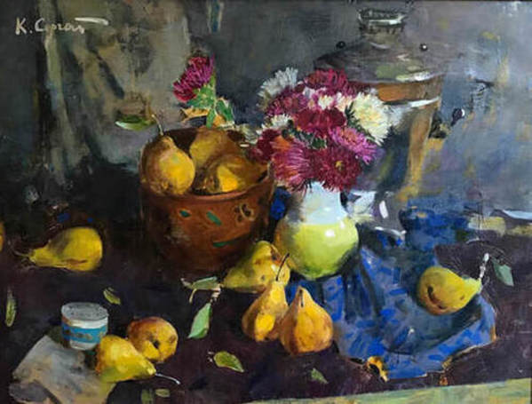 Still Life with Pears by Sergey Kovalenko