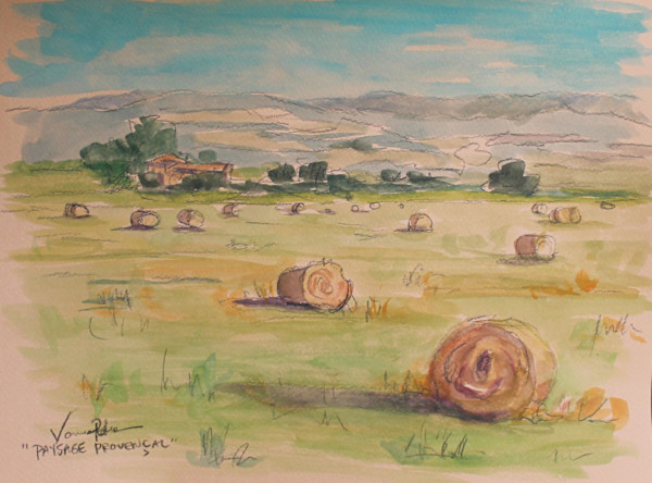 Plein Air Sketch French Hayrolls
