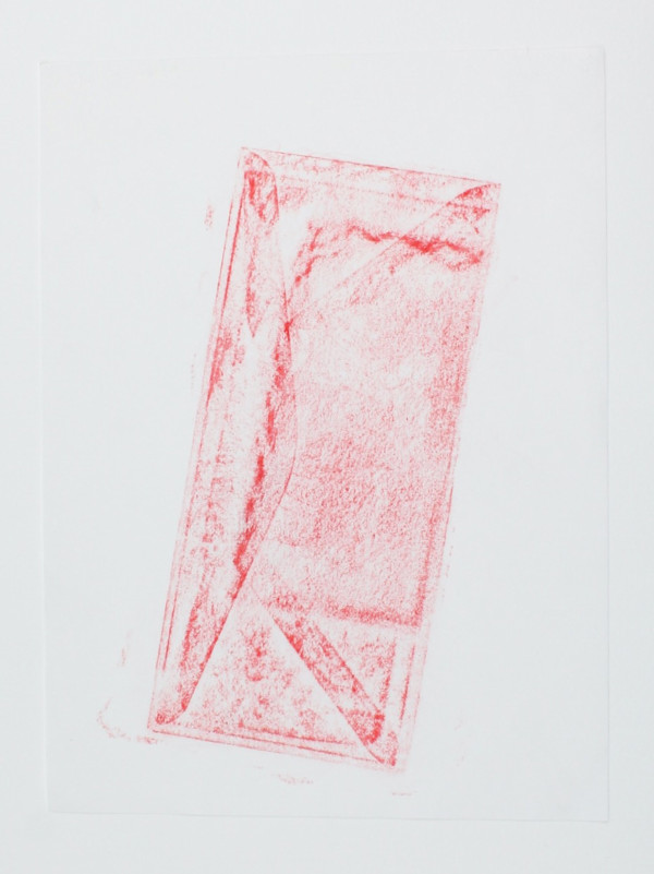 Untitled mail rubbing (Peter Popoff letter with gift) by Jenn Smith