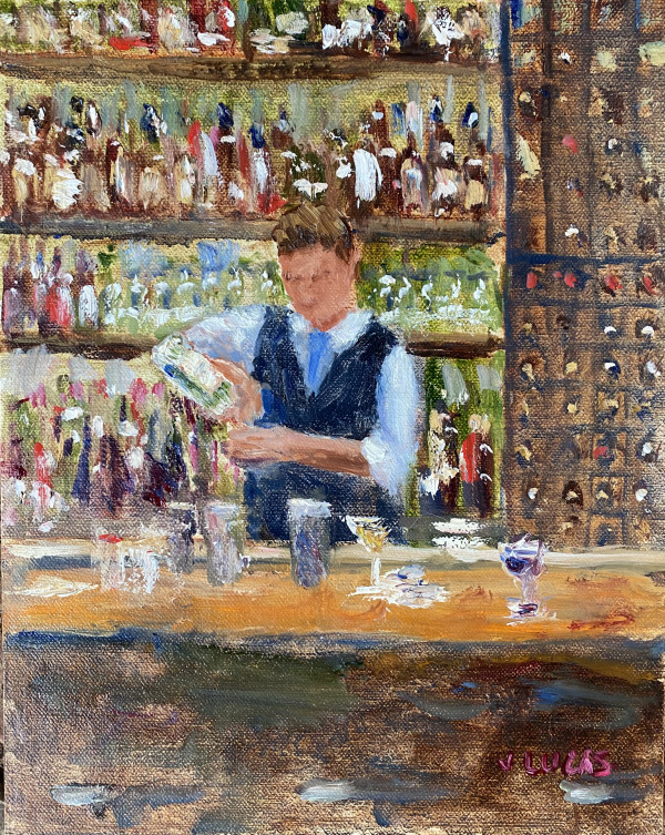 Busy at the Bar by Janet Lucas Beck