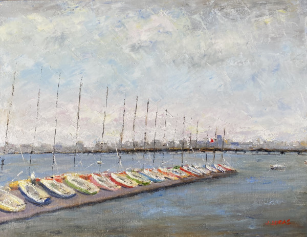 Boats on the Charles by Janet Lucas Beck