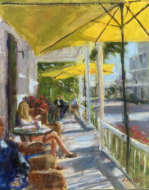 Yellow Umbrellas by Janet Lucas Beck