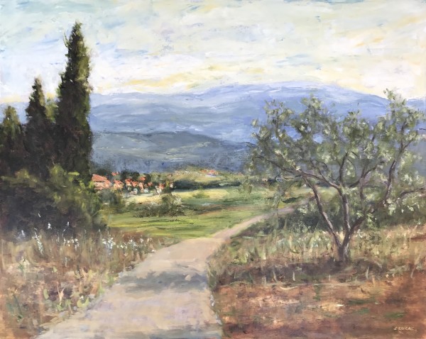 Olive Trees and Distant Vineyards by Janet Lucas Beck
