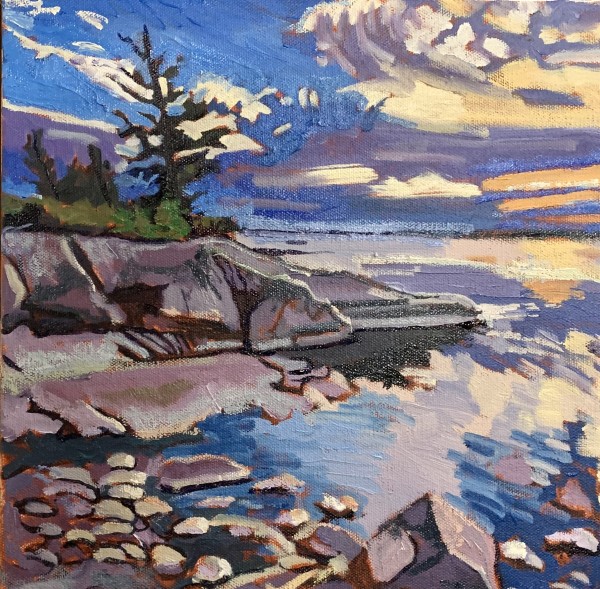 Early Fall Evening Long Island, Go Home Bay, Georgian Bay Ontario by Lynne Ryall