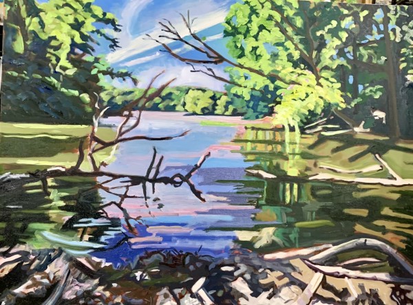 Hiker's Pause Coote's Paradise, Hamilton Ontario by Lynne Ryall