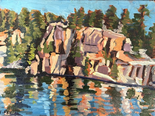 Orange Rocks, George Lake Killarney by Lynne Ryall