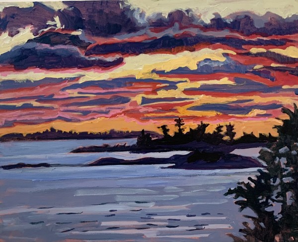 Sunset, Go Home Bay by Lynne Ryall