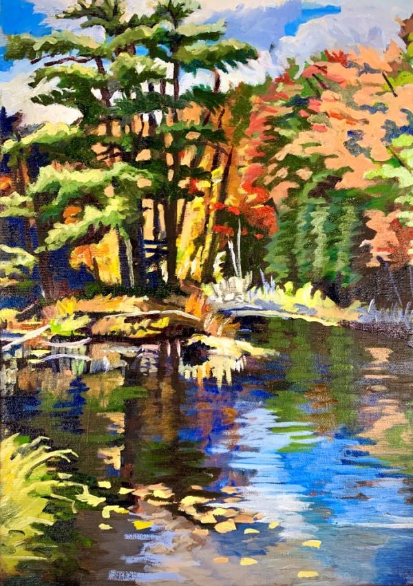 Picnic Area by the Highway, Cloyne Ontario by Lynne Ryall