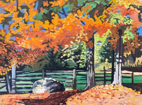 Autumn Fence, Crawford Lake by Lynne Ryall
