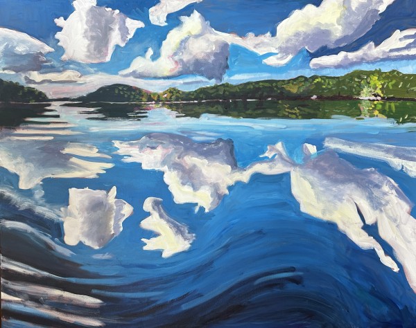 Sky Reflections, Birch Lake,Frontenac Park by Lynne Ryall