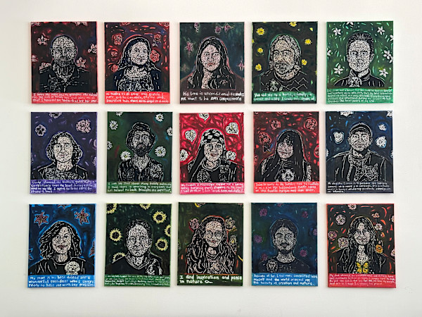 Mosaic Sun Portraits by cathy weiss