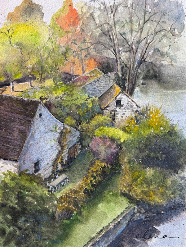 By the River in Fresnay-sur-Sarthe by Elena Lawrence