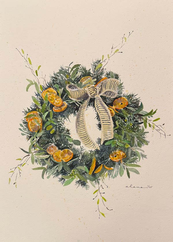 Wreath with Oranges by Elena Lawrence, Image 1.