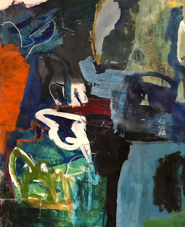 Somewhat Blue Print (black frame) by Kristina Davies, Image 3.