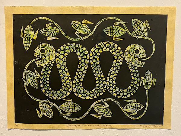 Serpiente Bicéfala con Cráneos 2 by Santiago Savi