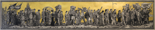 American Procession (Left Panel) by Sandow Birk
