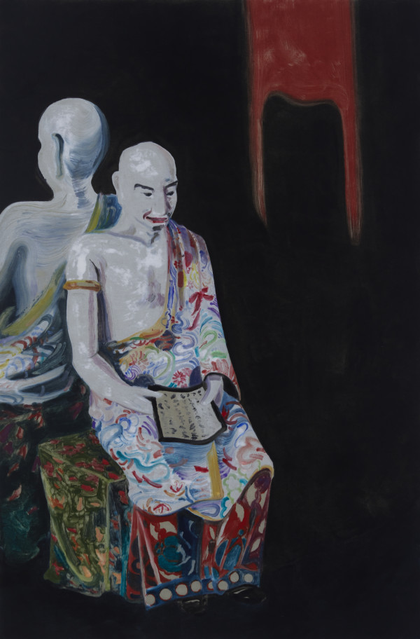 Reader on a Black Background by Storm Tharp