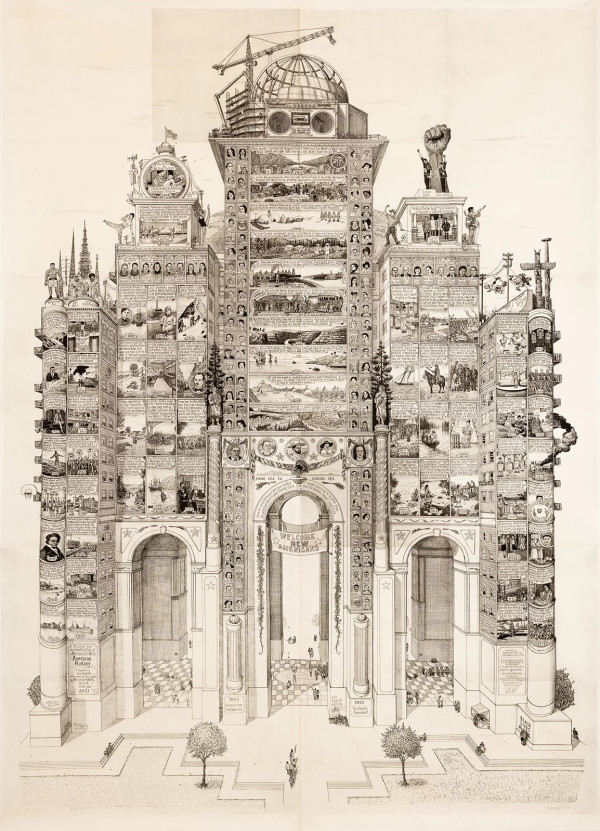 White Out: A Monumental Arch to American History by Sandow Birk