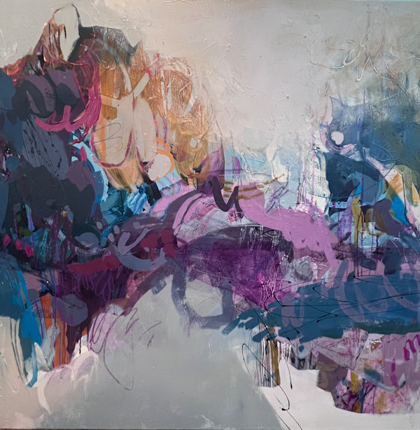 Moving Into Mauve Diptych by Liz Murphy