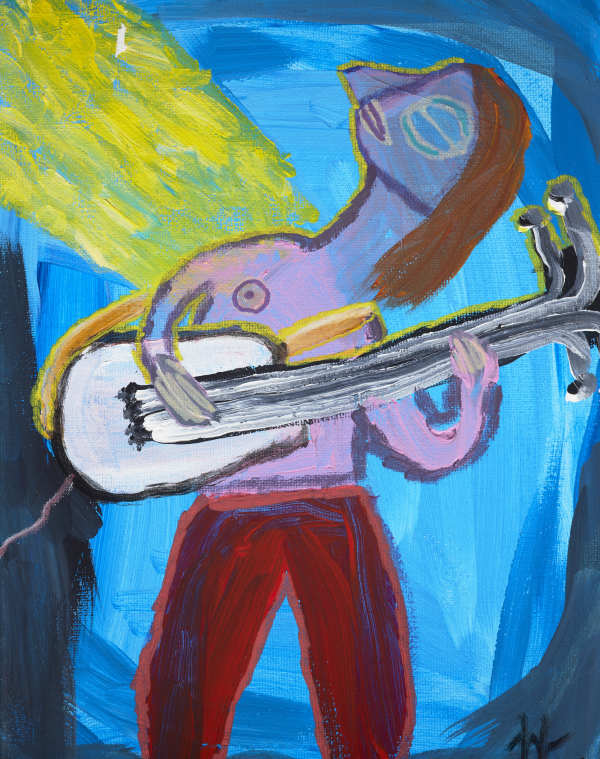 Bass Player Plays the Blues by Kyle Heinly
