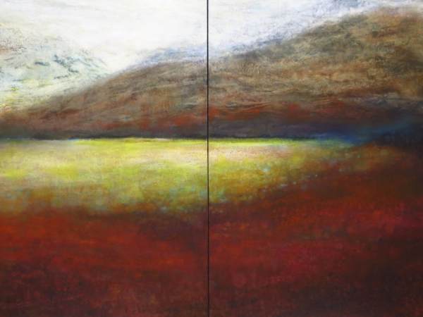 Passing through Polychrome Pass (diptych) by Lori Latham