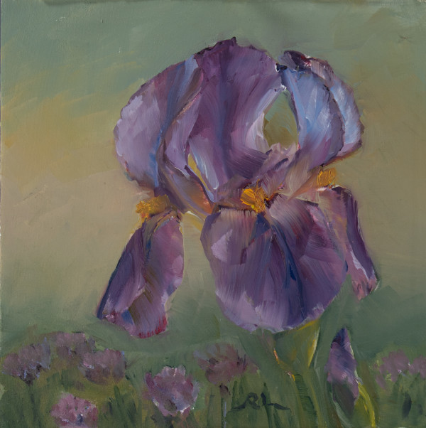 Iris and Chives by Robin Luker, Image 1.