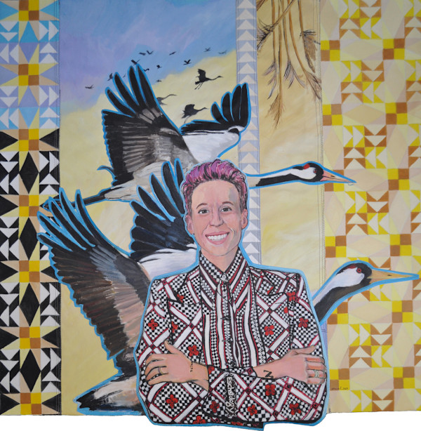 Pantsuit Portrait Painting: Megan by Shannon Maisel