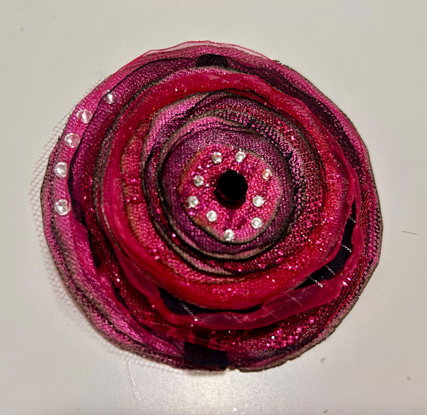 Nine to Five Flower Pin/Clip by Eleftheria Easley, Image 1.