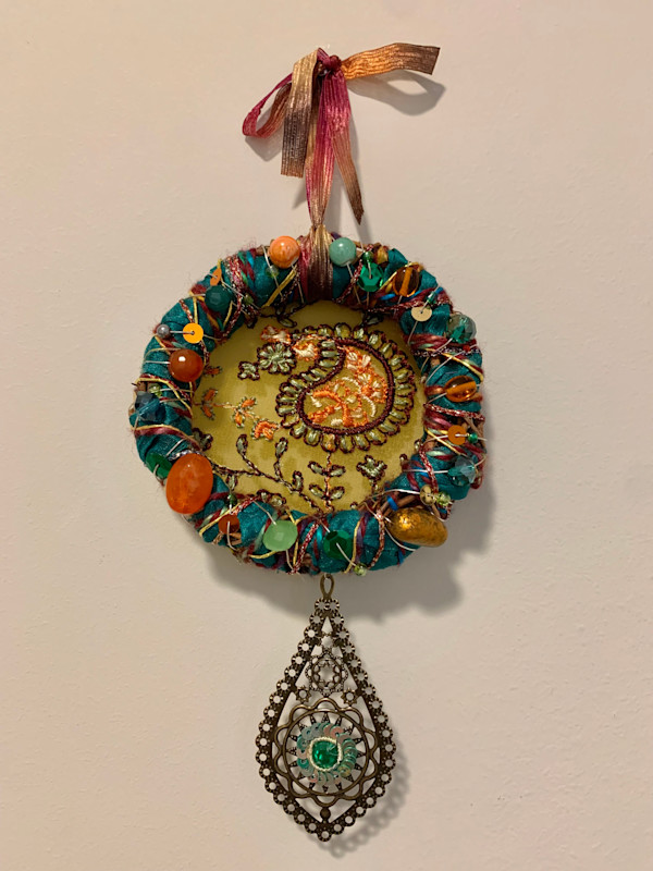 Teal and Orange Ornament by Eleftheria Easley, Image 1.