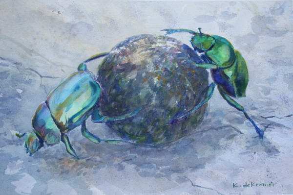Excrement Experts- Green Dung Beetle by Karyn deKramer